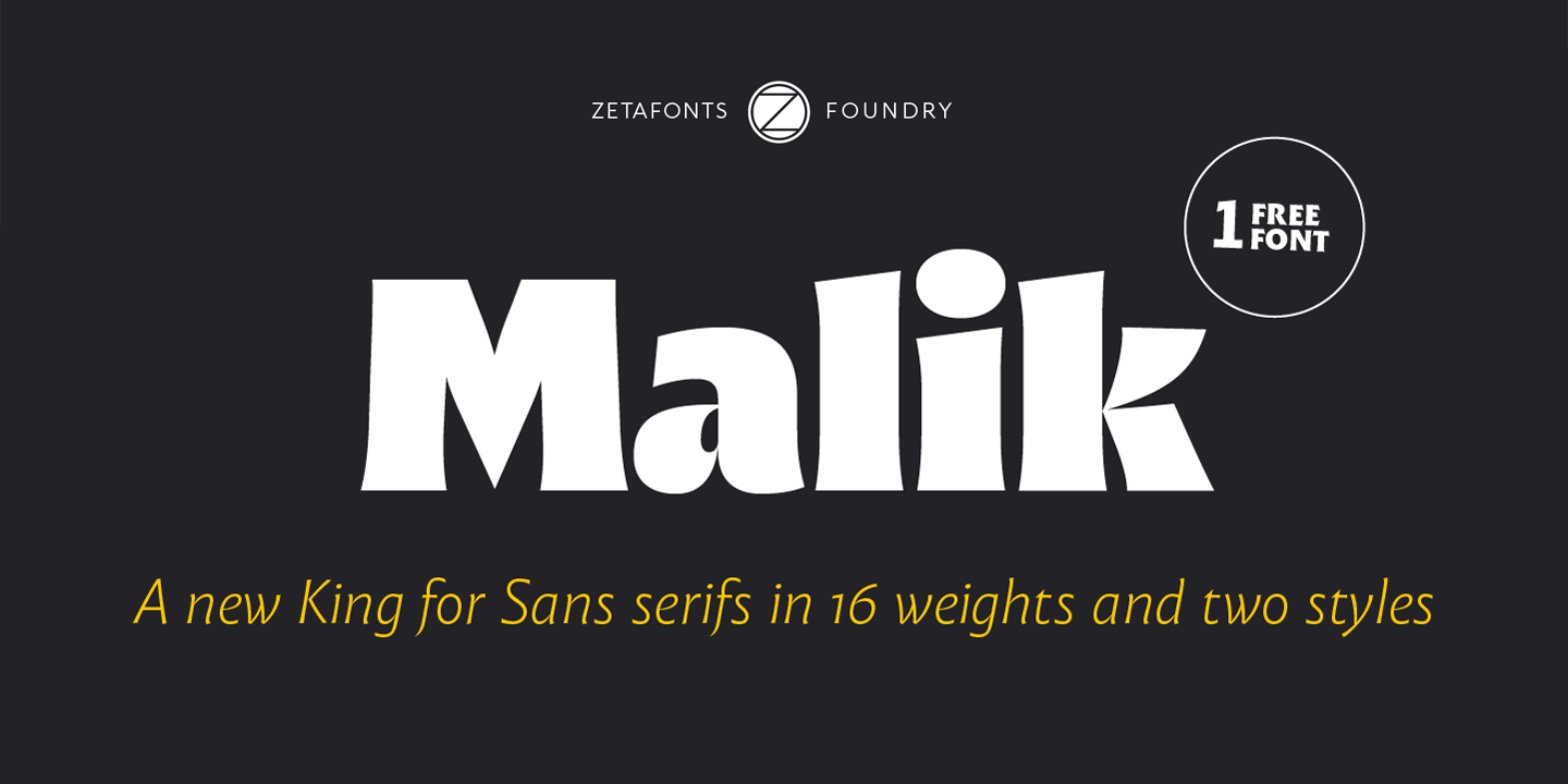 Malik Font preview